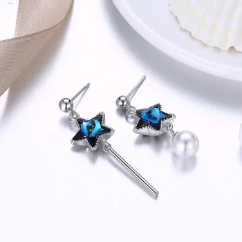 Hot SALE S925 sterling silver earrings female retro fashion stars pearl ear jewelry crystal From Swarovskis 2 Color For women
Hot SALE S925 sterling silver earrings female retro fashion stars pearl ear jewelry crystal From Swarovskis 2 Color For women