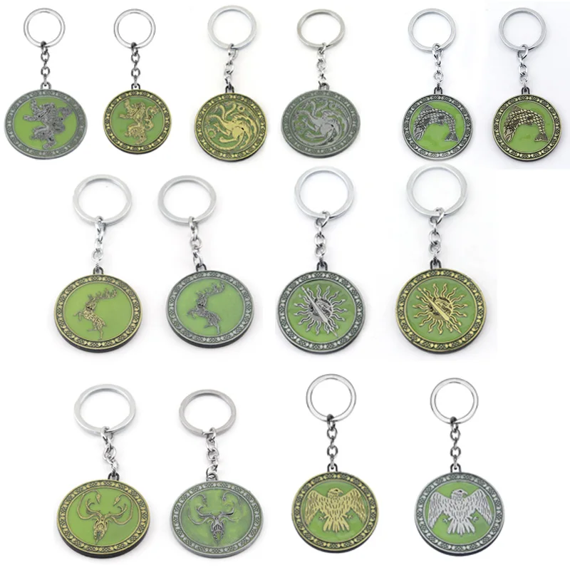 Fashion Glowing Game of Thrones Car Keychain Glow in the Dark House Stark Wolf Targaryen Dragon Keyring Souvenirs Gifts
Fashion Glowing Game of Thrones Car Keychain Glow in the Dark House Stark Wolf Targaryen Dragon Keyring Souvenirs Gifts