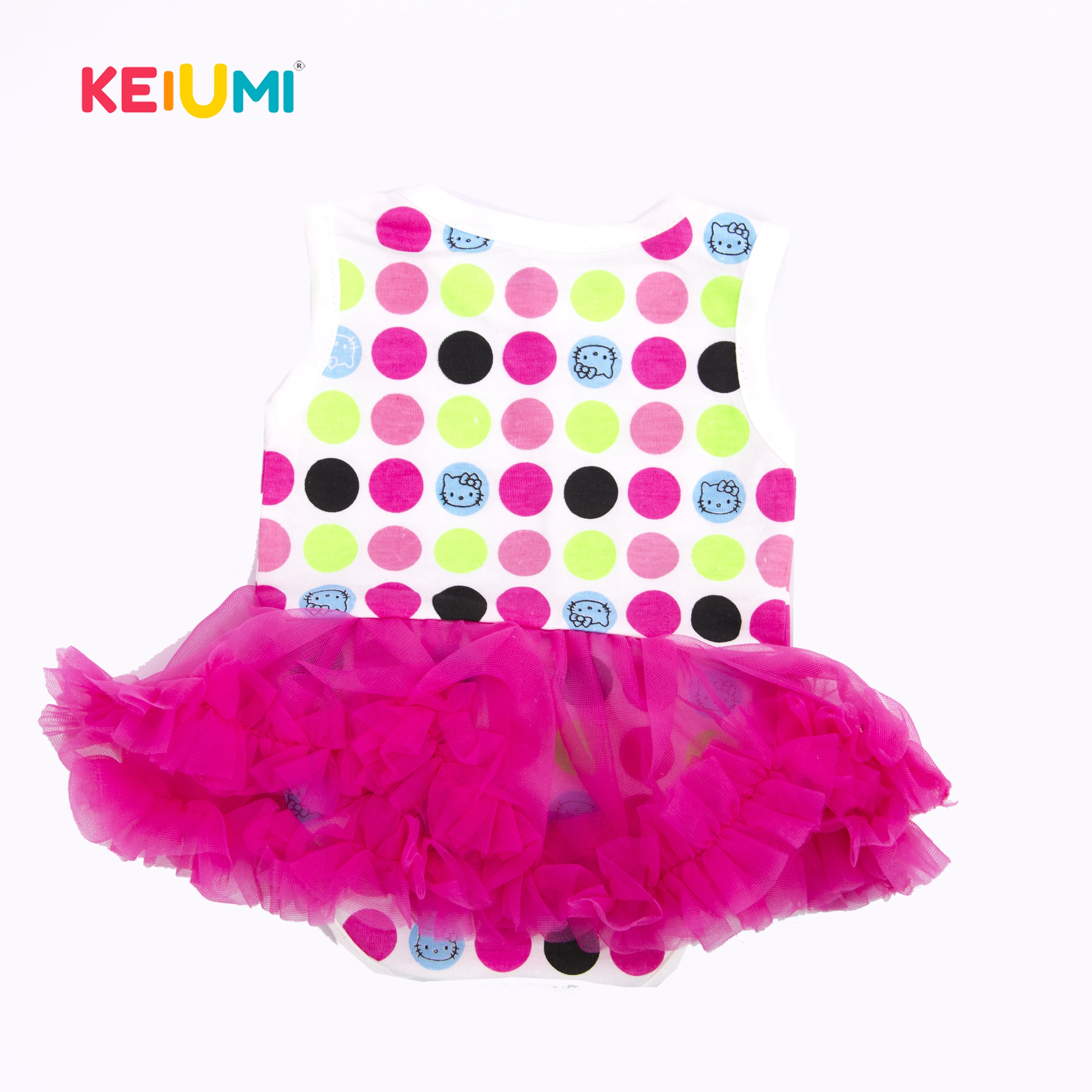 Фото KEIUMI/Лидер продаж модное платье для маленьких кукол костюм в цветной горошек 22-23