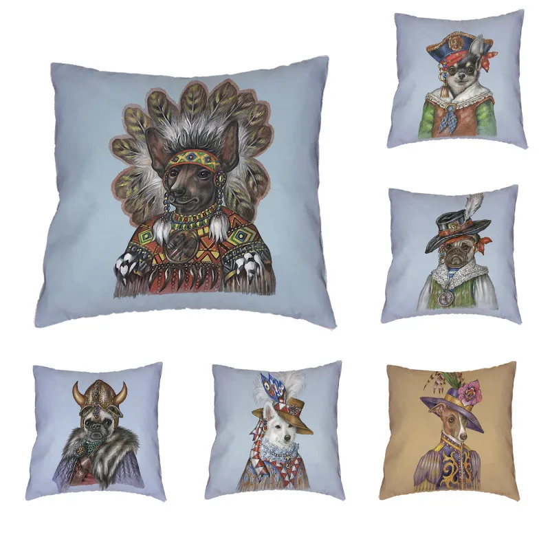 Dog And costume pattern Cushion Cover Polyester Peach Skin Lovely Pug schnauzer fun personality simple style Pillow Decoration
Dog And costume pattern Cushion Cover Polyester Peach Skin Lovely Pug schnauzer fun personality simple style Pillow Decoration