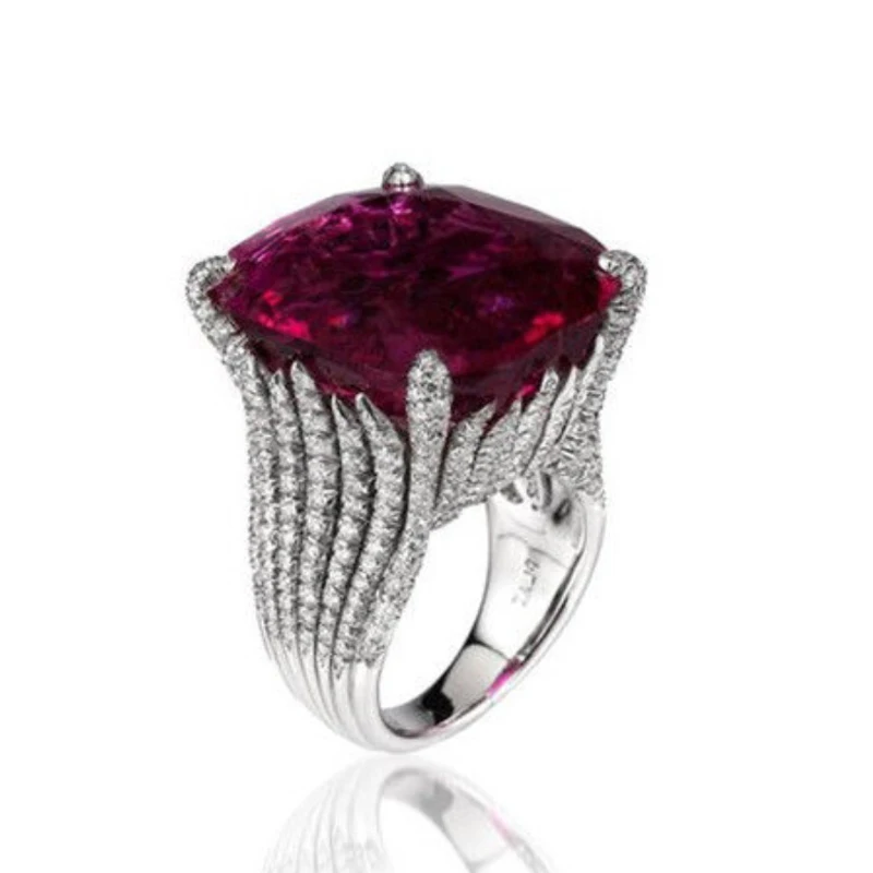 Vintage Exaggerated Women Rings With Crystals Luxury Big Red Zirconia Ring Fashion Jewelry Signet Rings For Women A0414
Vintage Exaggerated Women Rings With Crystals Luxury Big Red Zirconia Ring Fashion Jewelry Signet Rings For Women A0414