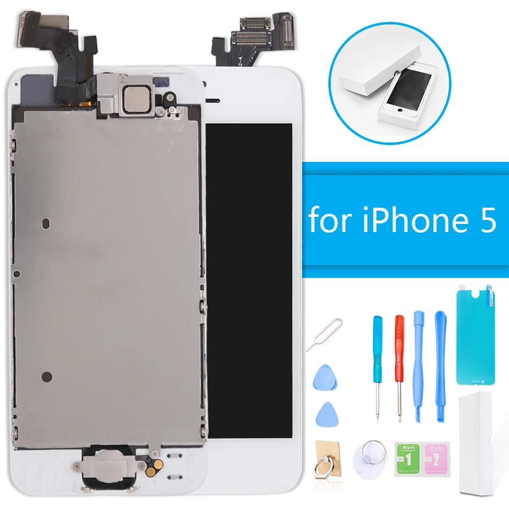 Luxury Suit for iPhone 5 LCD Touch Screen Replacement Digitizer Display Full Assembly Complete for iPhone 5 5G With Repair Tools
Luxury Suit for iPhone 5 LCD Touch Screen Replacement Digitizer Display Full Assembly Complete for iPhone 5 5G With Repair Tools