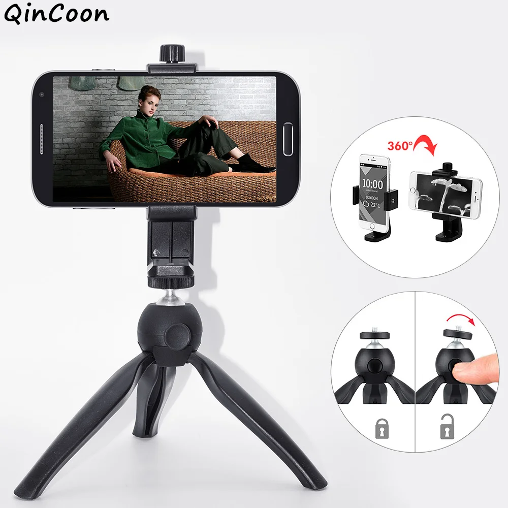 Mini Desktop Tripod with Enlarge Phone Clip for Phone 360 Degree Rotation Handheld Mobile Phone Holder Stand for iPhone GoPro
Mini Desktop Tripod with Enlarge Phone Clip for Phone 360 Degree Rotation Handheld Mobile Phone Holder Stand for iPhone GoPro