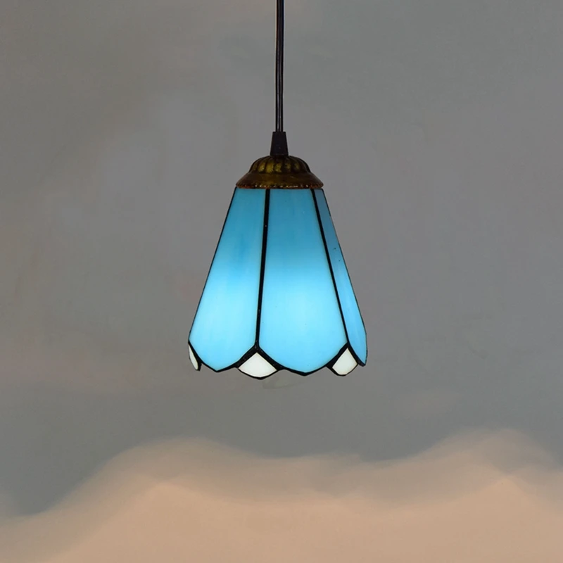 Mediterranean Blue Modern Restaurant Art lighting Bar terrace Stained glass Aisle Pendant Lights E27 110-240V 6 inch 15CM
Mediterranean Blue Modern Restaurant Art lighting Bar terrace Stained glass Aisle Pendant Lights E27 110-240V 6 inch 15CM
