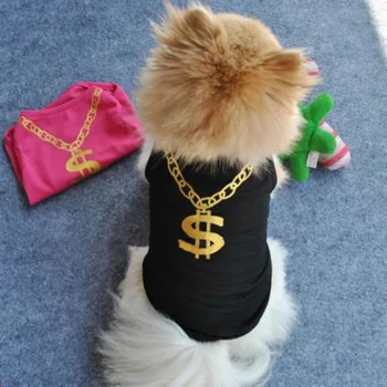 Summer Pet Dog Cat Puppy Vest Gold Necklace Print Shirt Cotton Blend Pet Clothes XS S M L
Summer Pet Dog Cat Puppy Vest Gold Necklace Print Shirt Cotton Blend Pet Clothes XS S M L