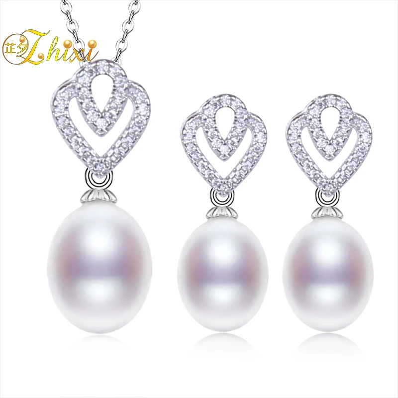 ZHIXI Pearl Jewelry Sets For Women Natural Freshwater Pearl Necklace Earrings Trendy Wedding Jewelry Set With Gift Box T232 
ZHIXI Pearl Jewelry Sets For Women Natural Freshwater Pearl Necklace Earrings Trendy Wedding Jewelry Set With Gift Box T232