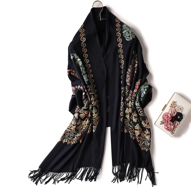 2019 Winter Scarf Women Embroidery Cashmere Scarves Shawl Soft Wool Pashmina for Ladies Winter Warm Female Poncho Stoles Hijabs
2019 Winter Scarf Women Embroidery Cashmere Scarves Shawl Soft Wool Pashmina for Ladies Winter Warm Female Poncho Stoles Hijabs