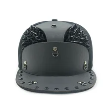 

GBCNYIER Armor Flat Brim Baseball Cap High Quality Warrior Hat Fashion Rivets Hip Hop Visor Hipster Street Cool Hats