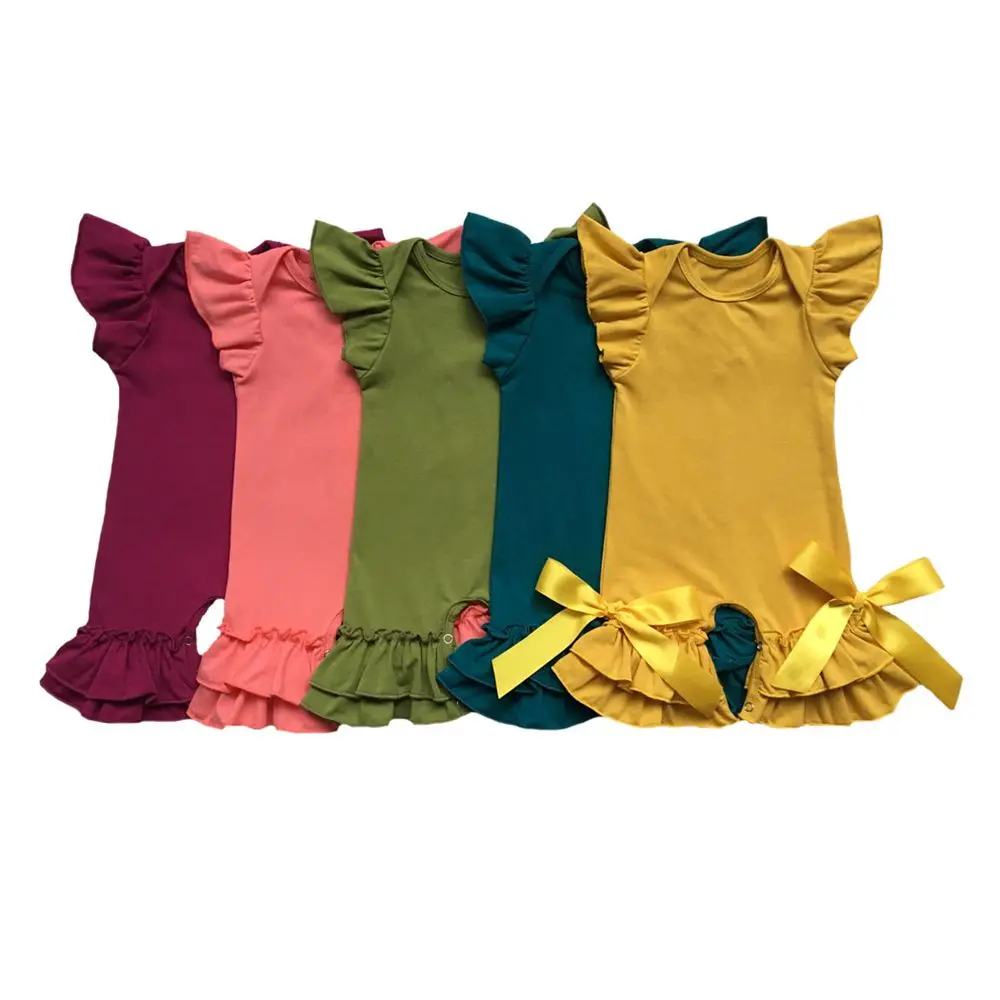 olive plum peacock mustard Spring summer Boutique Baby Sleepsuit Wholesale bulk Floral Customized flutter capris leg romper gown
olive plum peacock mustard Spring summer Boutique Baby Sleepsuit Wholesale bulk Floral Customized flutter capris leg romper gown