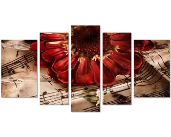 5 Panel Music Notes with Red Flower Painting Flower Wall Decor Flower Paintings on Canvas Wall Art Ready to Hang Drop Shipping
5 Panel Music Notes with Red Flower Painting Flower Wall Decor Flower Paintings on Canvas Wall Art Ready to Hang Drop Shipping
