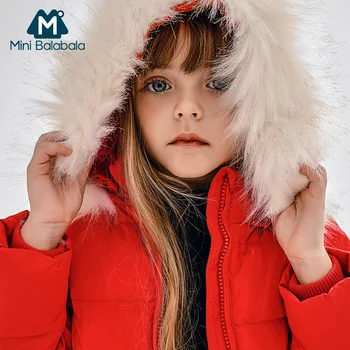 Mini Balabala Kids Toddler Girls Frost-free Long Jackets Detachable Hood with Faux-fur Trim Down Coat Children Winter Outerwear
Mini Balabala Kids Toddler Girls Frost-free Long Jackets Detachable Hood with Faux-fur Trim Down Coat Children Winter Outerwear