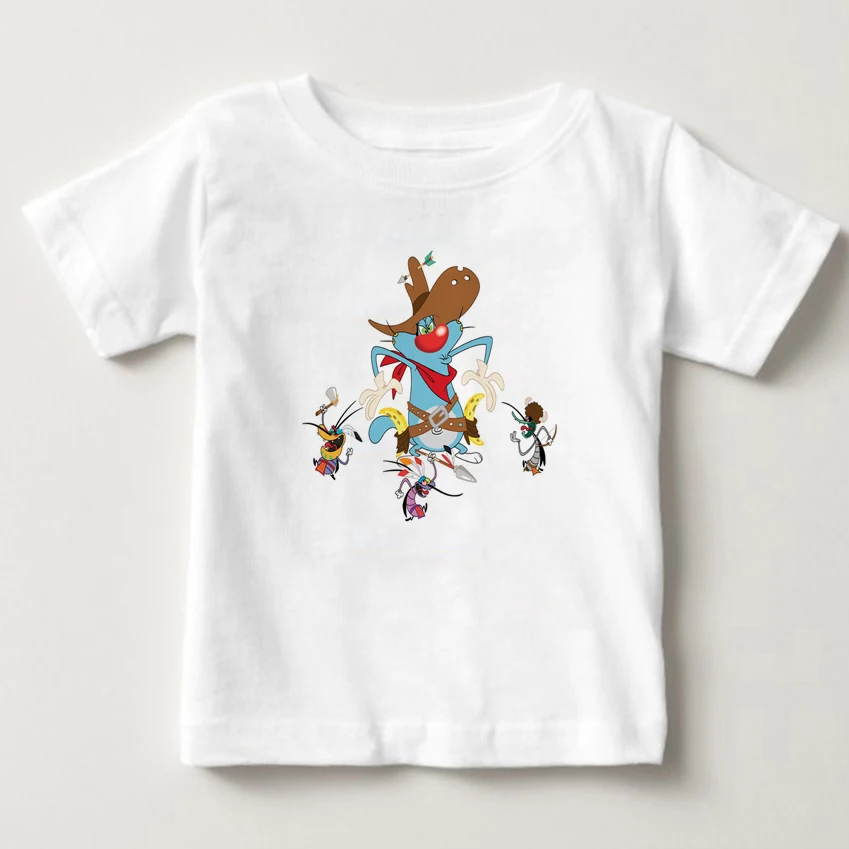 French cartoon digital printing Oggy and the Cockroaches Children's summer T-shirt boys and girls short sleeved T shirts MJ
French cartoon digital printing Oggy and the Cockroaches Children's summer T-shirt boys and girls short sleeved T shirts MJ