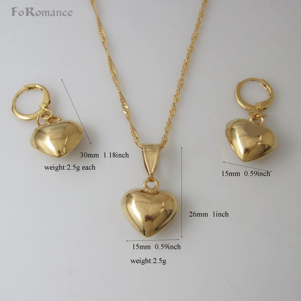 HIGH QUALITY YELLOW GOLD GP PLAIN SURFACE VIVID HEART SHAPE PENDANT EARRING 18" WATER WAVE CHAIN NECKLACE SET
HIGH QUALITY YELLOW GOLD GP PLAIN SURFACE VIVID HEART SHAPE PENDANT EARRING 18" WATER WAVE CHAIN NECKLACE SET
