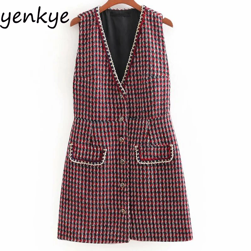 Autumn Women Ribbon Trim Textured Weave Dress Female Sexy V Neck Sleeveless Pinafore-style A-line Dress Vintage Mini vestidos
Autumn Women Ribbon Trim Textured Weave Dress Female Sexy V Neck Sleeveless Pinafore-style A-line Dress Vintage Mini vestidos