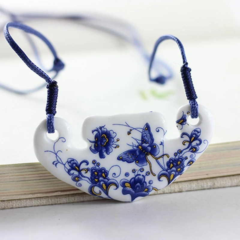 Ethnic Jewelry Traditional Handmade Ornaments Weave Wax Rope Necklace Choker Ceramics Moon Porcelain Pendant
Ethnic Jewelry Traditional Handmade Ornaments Weave Wax Rope Necklace Choker Ceramics Moon Porcelain Pendant
