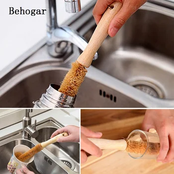 Behogar Home Kitchen Water Bottle Long Handle Nature Coconut Fibre Hair Wooden Handle Bendable Cleaning Washing Brush Scrubber
Behogar Home Kitchen Water Bottle Long Handle Nature Coconut Fibre Hair Wooden Handle Bendable Cleaning Washing Brush Scrubber