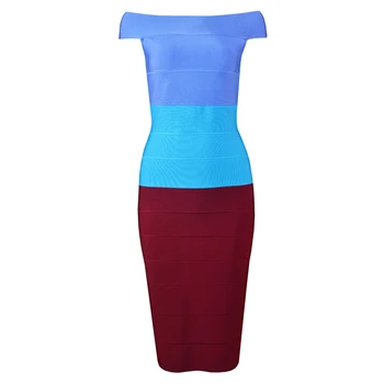 New Fashion Off the Shoulder Shoulder Sexy Patchwork Rayon Bandage Dress Women Vestidos Designer Knee Length Party Dresses
New Fashion Off the Shoulder Shoulder Sexy Patchwork Rayon Bandage Dress Women Vestidos Designer Knee Length Party Dresses