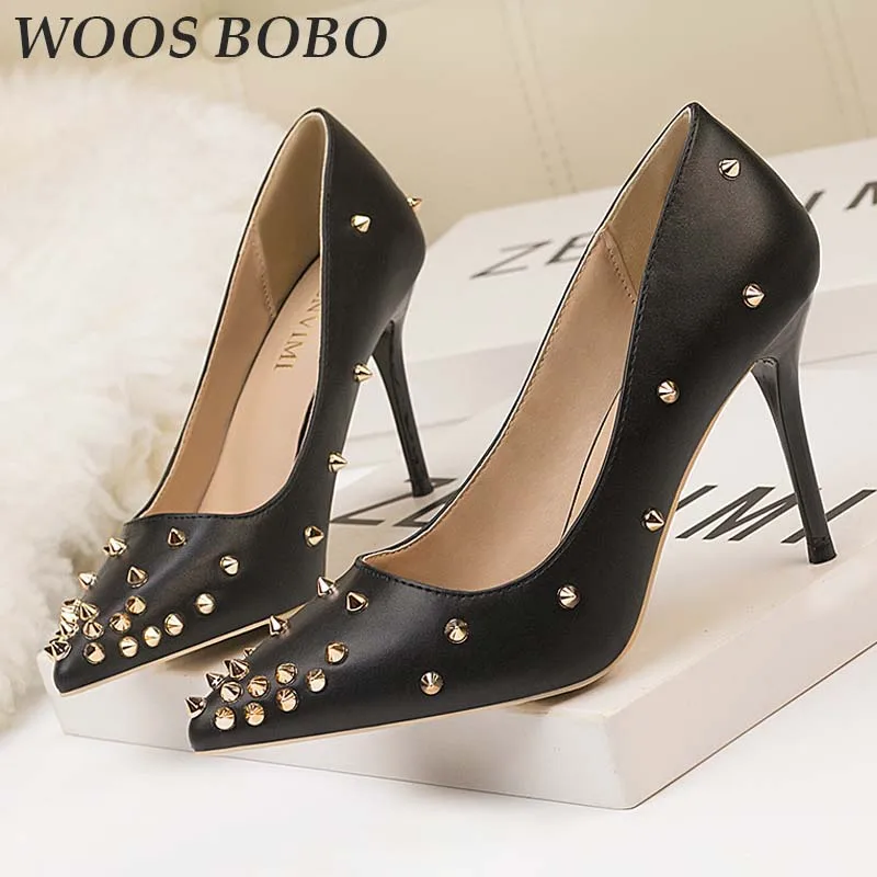 Hot Fashion Rivets Women Pumps Pointed Toe High Heel 10CM Wedding Shoes Elegant Concise Ladies Single Shoes Summer Party Shoes
Hot Fashion Rivets Women Pumps Pointed Toe High Heel 10CM Wedding Shoes Elegant Concise Ladies Single Shoes Summer Party Shoes