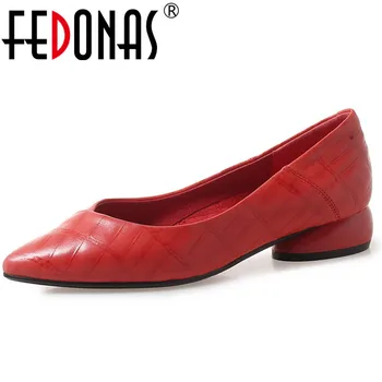 FEDONAS 2019 Genuine Leather Women Shoes High Heels Pointed Toe Med Heels Office Pumps New Women's Fashion Shoes Sexy Pumps
FEDONAS 2019 Genuine Leather Women Shoes High Heels Pointed Toe Med Heels Office Pumps New Women's Fashion Shoes Sexy Pumps