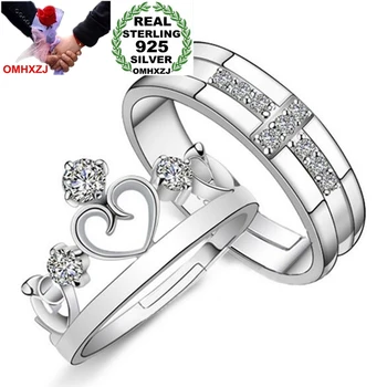 OMHXZJ Wholesale Fashion Romantic Crown Lovers AAA Zircon diamond 925 Sterling Silver open adjust female for Woman Man Ring RG14
OMHXZJ Wholesale Fashion Romantic Crown Lovers AAA Zircon diamond 925 Sterling Silver open adjust female for Woman Man Ring RG14