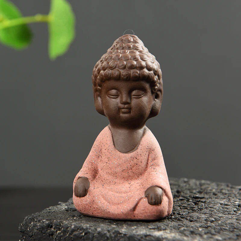 Yixing Ceramic Home Furnishing Gardening Decoration Handcrafts Creative Little Monk Mini Cute Ornaments Tea Pet Gift K027 8