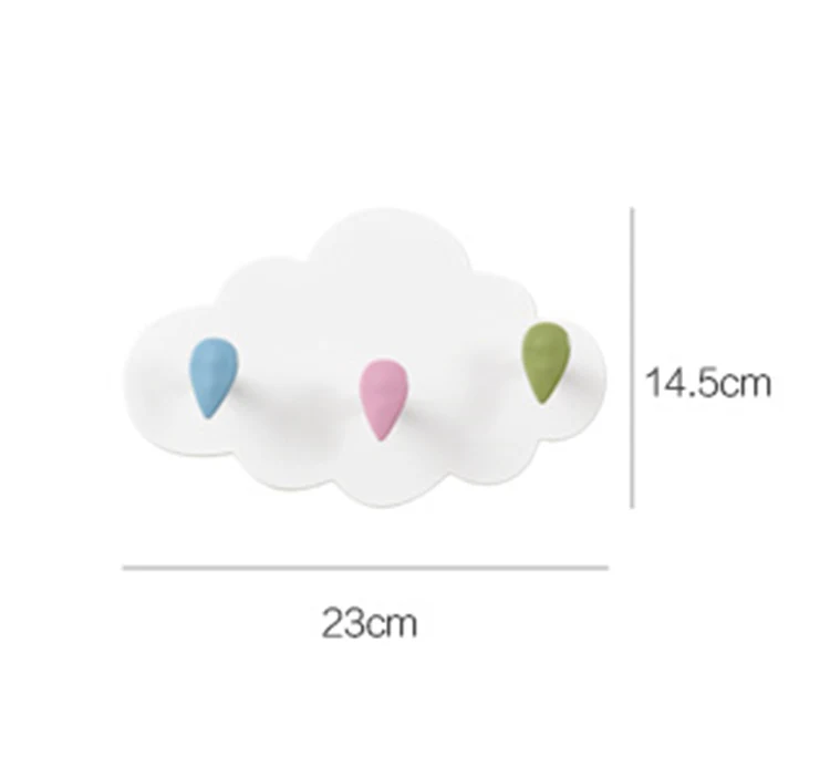 Meyjig Cartoon Cloud Strong Glue Hook Wall-mounted Nail-free Door Hook Organizer Bathroom Wall Seamless Hook Storage Rack6_