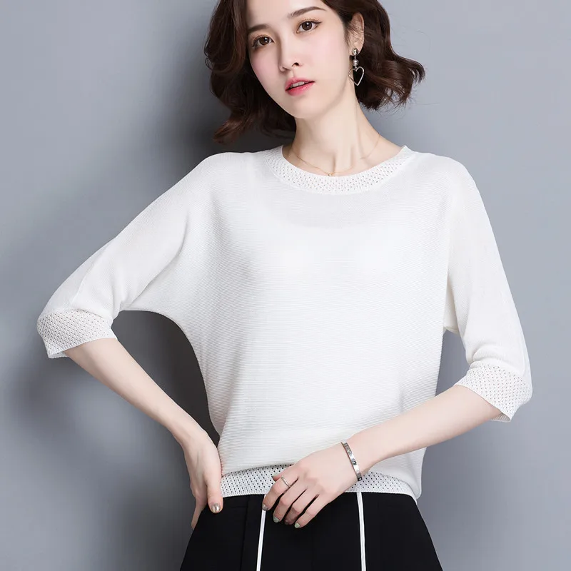 Летняя Корейская футболка, Женский однотонный топ с коротким рукавом, женские свободные тонкие вязаные футболки с круглым вырезом из льда и конопли, одежда H9315
Летняя Корейская футболка, Женский однотонный топ с коротким рукавом, женские свободные тонкие вязаные футболки с круглым вырезом из льда и конопли, одежда H9315