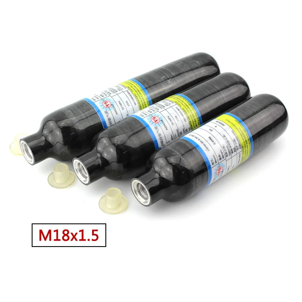 PCP Paintball Scuba Tank PURE Carbon Fiber Tank 0.36L 0.42L 0.5L Black High Pressure Cylinder M18x1.5 Thread 30MPA 4500PSI
PCP Paintball Scuba Tank PURE Carbon Fiber Tank 0.36L 0.42L 0.5L Black High Pressure Cylinder M18x1.5 Thread 30MPA 4500PSI