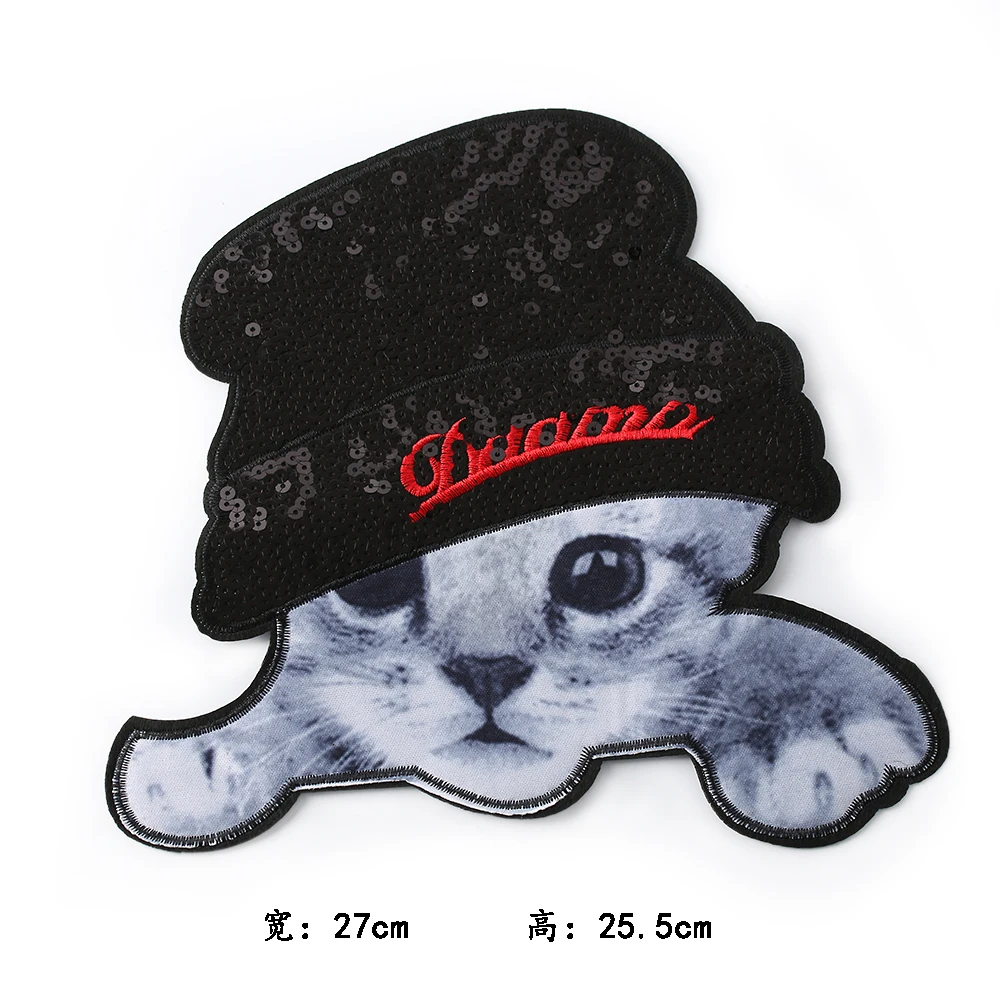 1PC 27cm * 25.5cm Fashion Men Women Embroidery Sequined Cute Cat Cloth Paste Clothes Hats Bag Patch DIY Decorative Accessories
1PC 27cm * 25.5cm Fashion Men Women Embroidery Sequined Cute Cat Cloth Paste Clothes Hats Bag Patch DIY Decorative Accessories