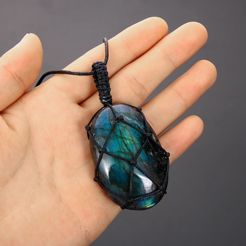 Dragons Heart Labradorite Necklace Natural Stone Pendant Wrap Braid Necklace Yoga macrame Necklace for Men Women Energy Necklace
Dragons Heart Labradorite Necklace Natural Stone Pendant Wrap Braid Necklace Yoga macrame Necklace for Men Women Energy Necklace