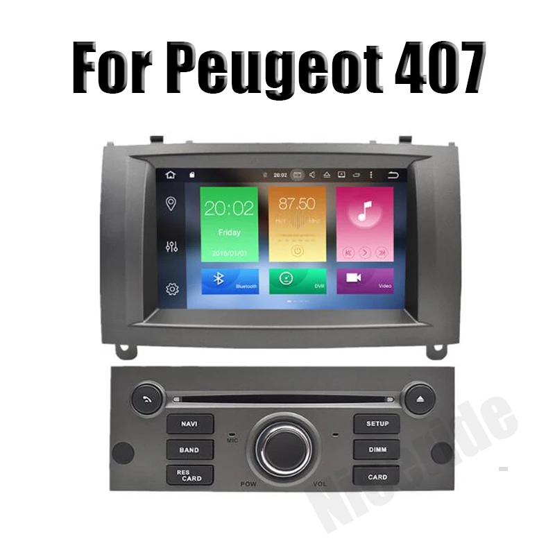 IPS экран Android 9 0 1 автомобильный DVD Авторадио для Peugeot 407 Стерео GPS навигация