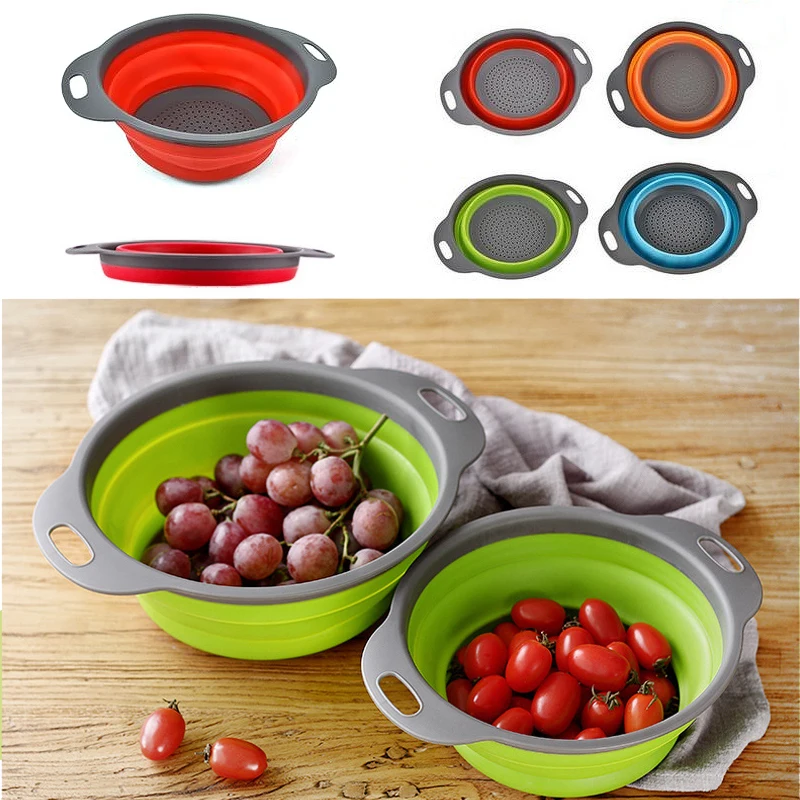 Kitchen&Home Drain Basket Collapsible Silicone Colander Strainer Foldable Fruit Vegetable Washing Basin With Handle Kitchen Tool
Kitchen&Home Drain Basket Collapsible Silicone Colander Strainer Foldable Fruit Vegetable Washing Basin With Handle Kitchen Tool
