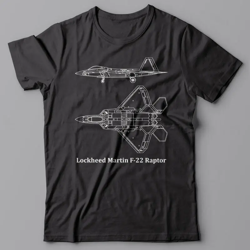 Футболка в стиле милитари забавная футболка с F-22 Раптор США Самолет реактивный F