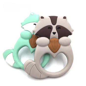 Hot Lovely Food Grade Silicone Teethers Animal Squirrel Raccoon Baby Ring Teething Toy Soft Cartoon Teether Infants Toddlers Toy
Hot Lovely Food Grade Silicone Teethers Animal Squirrel Raccoon Baby Ring Teething Toy Soft Cartoon Teether Infants Toddlers Toy