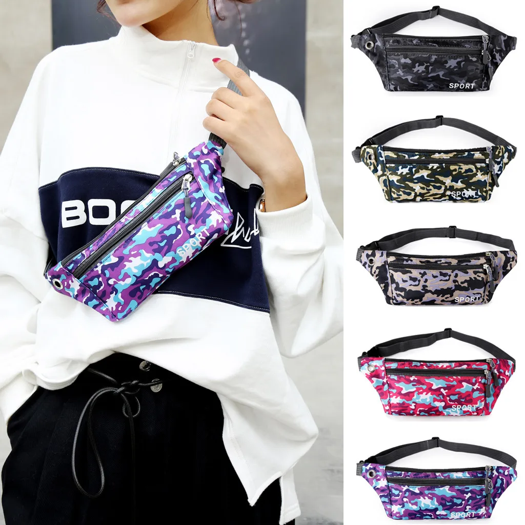 2019 Womens Waist Bag Unisex Outdoor Waterproof Functional Camouflage Crossbody Chest Phone Bags сумка на пояс#616P | Багаж и