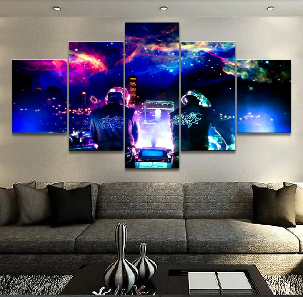 Modern-Artwork-5-Panel-Music-Daft-Punk-HD-Picture-Canvas-Printed-Painting-For-Living-Room-Wall (2)