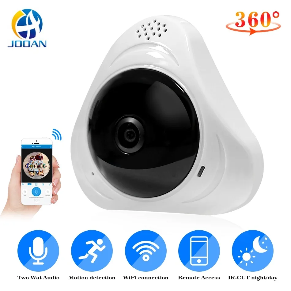 360 Wireless Panoramic Camera MINI 960P Network Wi-fi Fisheye Security IP Camera WIFI 1.3MP Video Built-in MIC Night Vision Cam
360 Wireless Panoramic Camera MINI 960P Network Wi-fi Fisheye Security IP Camera WIFI 1.3MP Video Built-in MIC Night Vision Cam