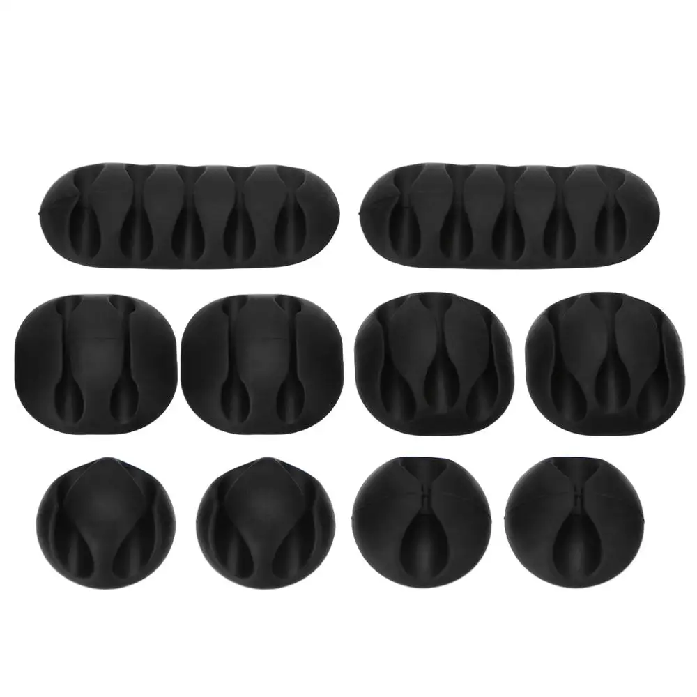 10pcs/pack Wire Cable Clips Office Silicone Cable Organizer Wire Holder Desk Cord Clip Tie Fixer Wire Management
10pcs/pack Wire Cable Clips Office Silicone Cable Organizer Wire Holder Desk Cord Clip Tie Fixer Wire Management