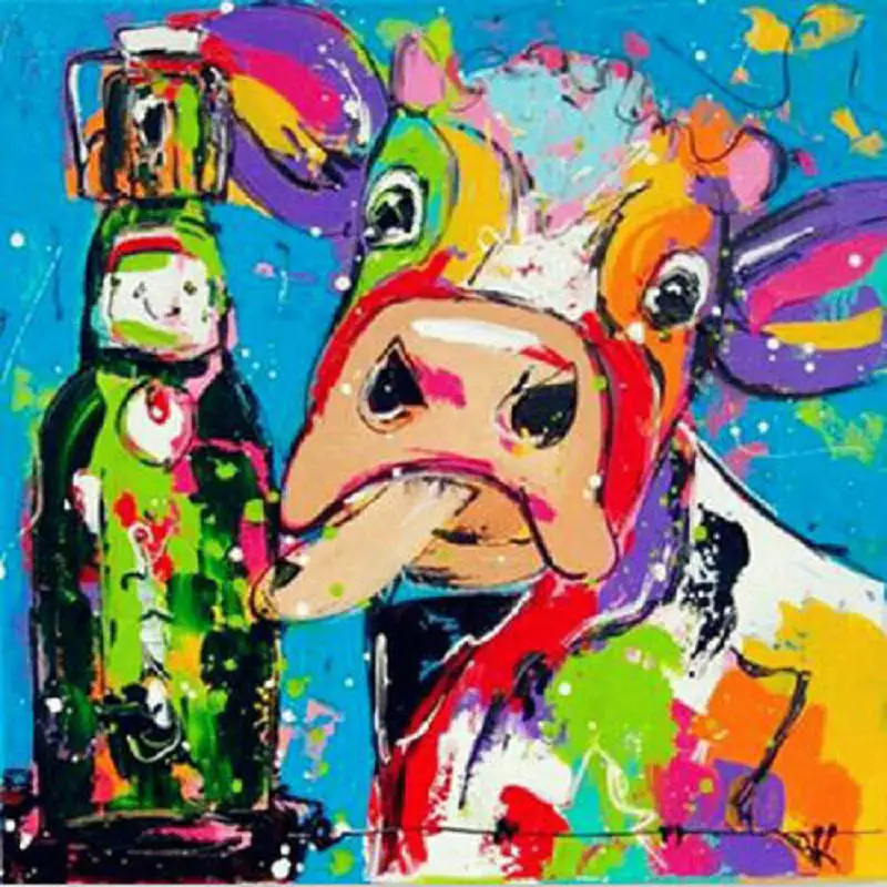 Diamond Embroidery Mosaic Crystal 5D Cross Stitch Square Diamond Painting Cow with beer bottle DIY Sticker Decoration Paintings
Diamond Embroidery Mosaic Crystal 5D Cross Stitch Square Diamond Painting Cow with beer bottle DIY Sticker Decoration Paintings