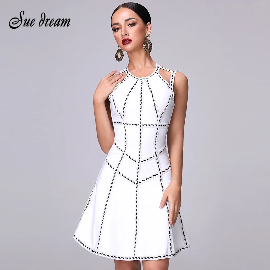 2018 Summer new women dress sleeveless o neck bandage dress sexy bodycon celebrity party white A line dresses vestidos wholesale
2018 Summer new women dress sleeveless o neck bandage dress sexy bodycon celebrity party white A line dresses vestidos wholesale