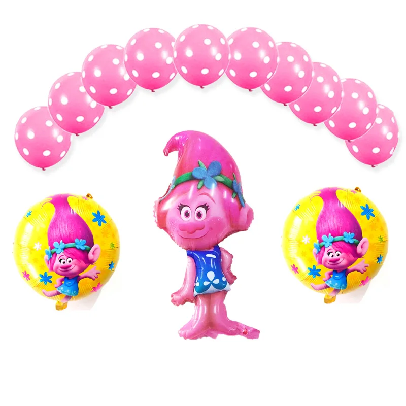 13pcs Trolls balloon set foil material 18inch round trolls helium balloon pink color set for princess party balloons
13pcs Trolls balloon set foil material 18inch round trolls helium balloon pink color set for princess party balloons
