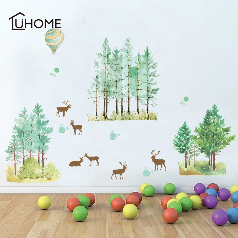 Cute Animal Live In Your Home DIY Elk Green Tree Wall Stickers Home Decor Jungle Forest Theme Wallpaper Gift for Kids Room Decor
Cute Animal Live In Your Home DIY Elk Green Tree Wall Stickers Home Decor Jungle Forest Theme Wallpaper Gift for Kids Room Decor