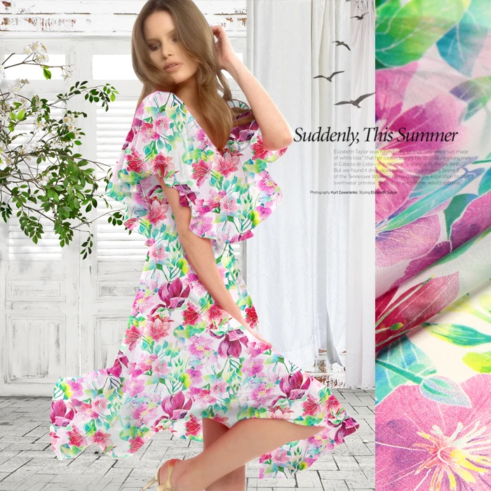 140cm wide 8mm pink floral print silk chiffon fabric for summer long beach dress shirt clothes soft thin fabric
140cm wide 8mm pink floral print silk chiffon fabric for summer long beach dress shirt clothes soft thin fabric