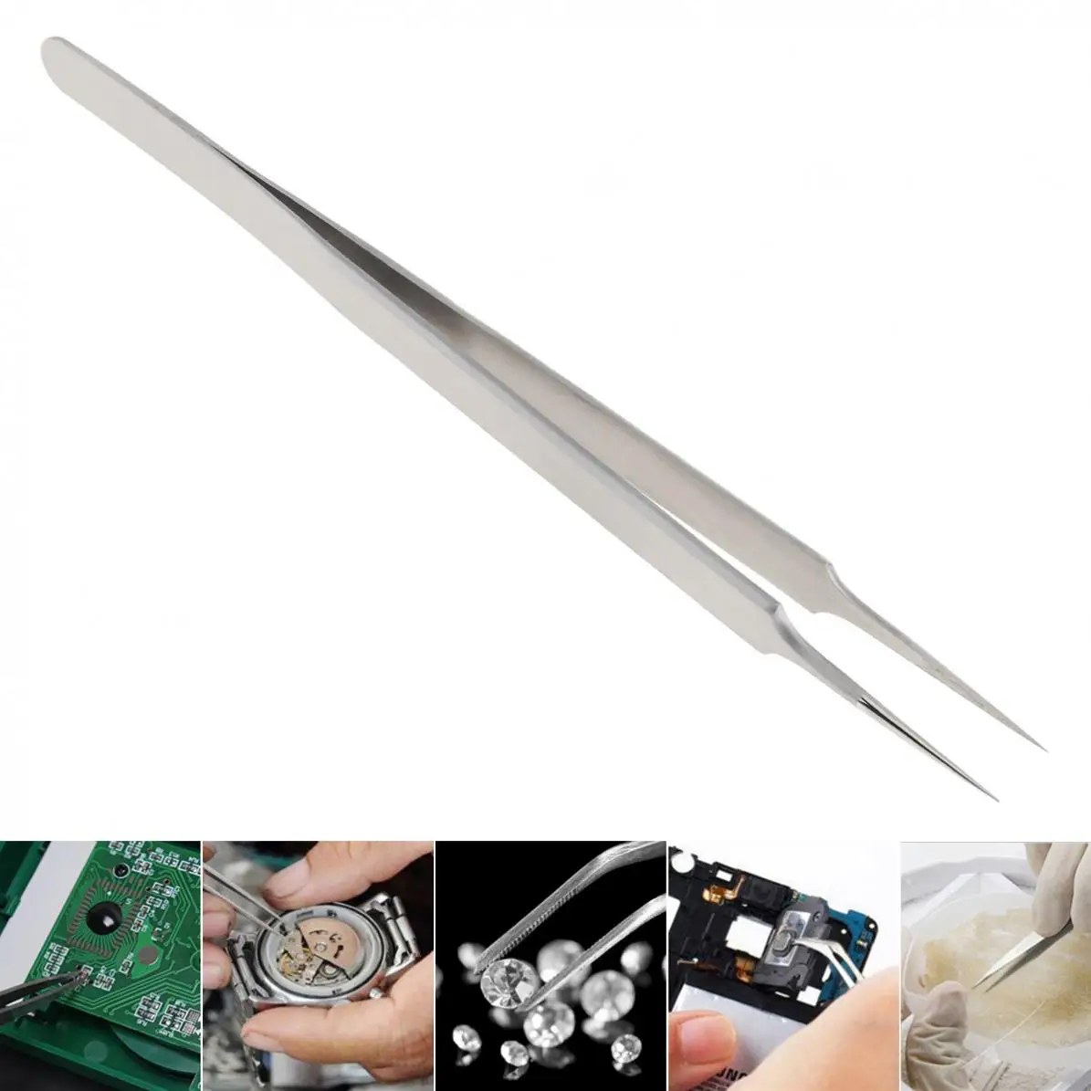 16CM Stainless Steel Sandblasting Tweezers Fine Precision Straight Needle Electronic Tweezers for Electronics,Jewelry and Crafts
16CM Stainless Steel Sandblasting Tweezers Fine Precision Straight Needle Electronic Tweezers for Electronics,Jewelry and Crafts