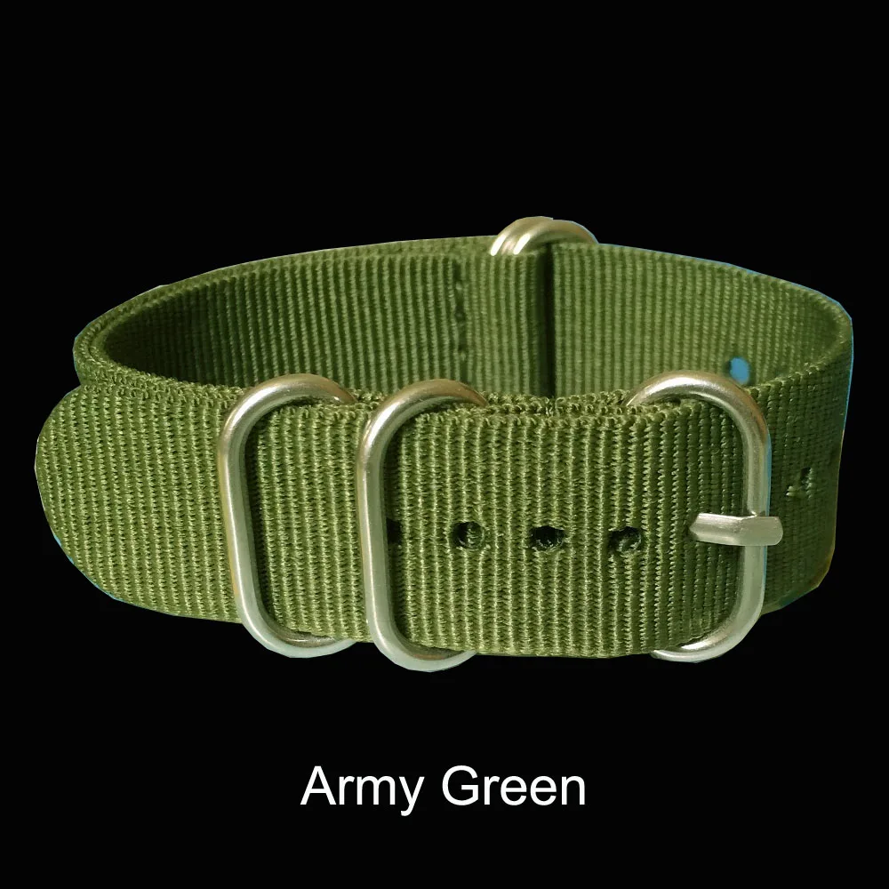Ремешок для часов Zulu зеленый армейский спортивный 18 мм|nylon watchband|18 mmband buckle |