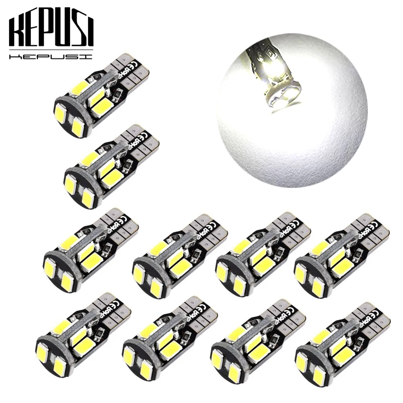 10PCS T10 Canbus LED Error Free 194 168 10SMD 5730 LED Car Instrument Panel lamp Clearance lamp License Plate Bulb 12V White
10PCS T10 Canbus LED Error Free 194 168 10SMD 5730 LED Car Instrument Panel lamp Clearance lamp License Plate Bulb 12V White