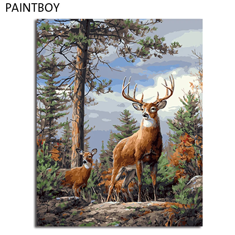 PAINTBOY Framed Pictures Painting By Numbers of Animal Handwork Canvas Oil Painting Home Decor For Living Room
PAINTBOY Framed Pictures Painting By Numbers of Animal Handwork Canvas Oil Painting Home Decor For Living Room