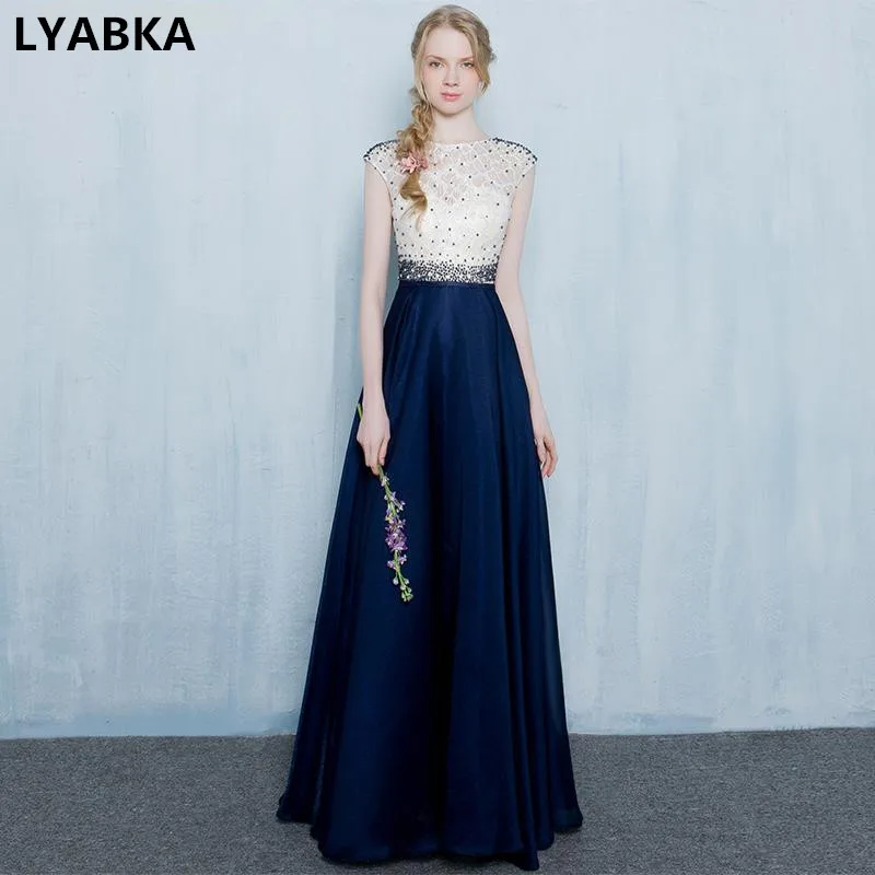 Robe De Soiree O-neck Evening Dresses Long High Quality Evening Dress Satin Pearls Lace Evening Dresses 2019 Slim Party Dress
Robe De Soiree O-neck Evening Dresses Long High Quality Evening Dress Satin Pearls Lace Evening Dresses 2019 Slim Party Dress