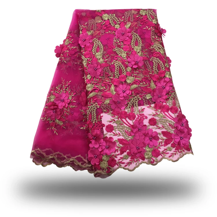 African Lace Fabric 2020 Embroidered Nigerian Lace Fabric High Quality French Tulle Lace Fabric with 3d flower For dress.5yards
African Lace Fabric 2020 Embroidered Nigerian Lace Fabric High Quality French Tulle Lace Fabric with 3d flower For dress.5yards