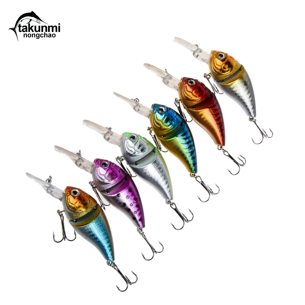 

6 color Swing Fat Crank 8.5cm/14.8g Bionic Lure Hard Bait Minnow Lure Fishing Gear Fishing accessories Tackle Hooks WS-80